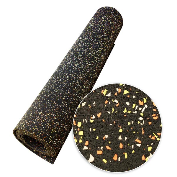 Rubber-Cal "Elephant Bark" Rubber Flooring - 3/16 in. x 4 ft. x 9 ft. - Candy Corn - 03-100-WEB