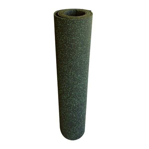 Rubber-Cal "Elephant Bark" Rubber Flooring - 3/8 in. x 4 ft. x 7ft. - Green Dot - 03_102