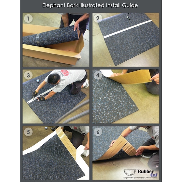 Rubber-Cal "Elephant Bark" Rubber Flooring - 3/8 in. x 4 ft. x 7ft. - Green Dot - 03_102