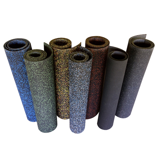 Rubber-Cal "Elephant Bark" Rubber Flooring - 3/16 in. x 4 ft. x 6.5 ft. - Red Dot - 03-100-WEB