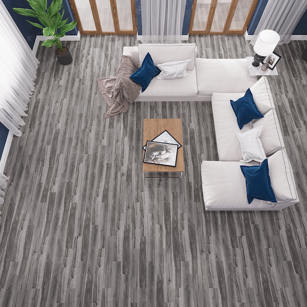 Lucida Surfaces LUCIDA SURFACES, BaseCore Kiln 6 in. x36 in. 2mm 12MIL Peel & Stick Vinyl Plank , 55PK - BC-907PLT