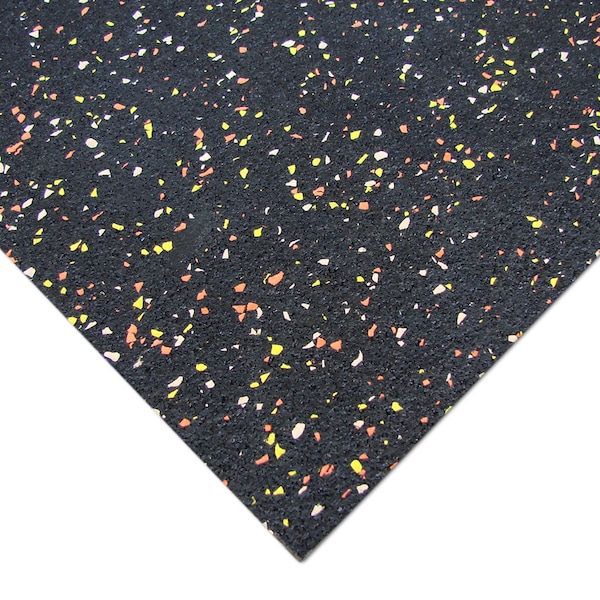 Rubber-Cal "Elephant Bark" Rubber Flooring - 3/16 in. x 4 ft. x 5 ft. - Candy Corn - 03-100-WEB