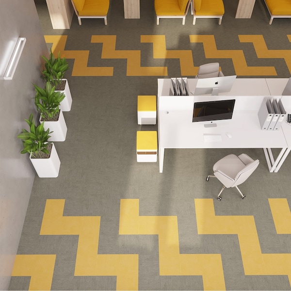 Lucida Surfaces LUCIDA SURFACES, FabCore Daffodil 12 in. x24 in. 3mm 28MIL Glue Down Luxury Vinyl Tiles , 60PK - FC-3308PLT