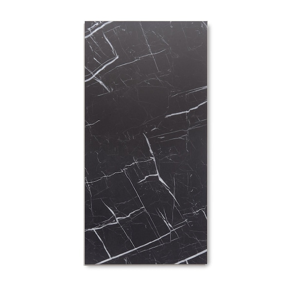 Lucida Surfaces LUCIDA SURFACES, TerraCore Nero Marquina 12 in. x24 in. 7mm 22MIL Interlocking Luxury Vinyl Tiles, 54PK - TC-606PLT