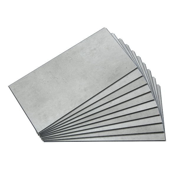 Palisade Vinyl Wall Tile 23.2"L x 11.1"W in Frost Nickel (Carton of 10) - 53502