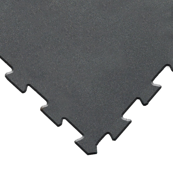 Rubber-Cal ReUz Rubber Tiles - 6mm x 20 in x 20 in - Tan/White Speckle, 256PK - 03-274R-TW-256