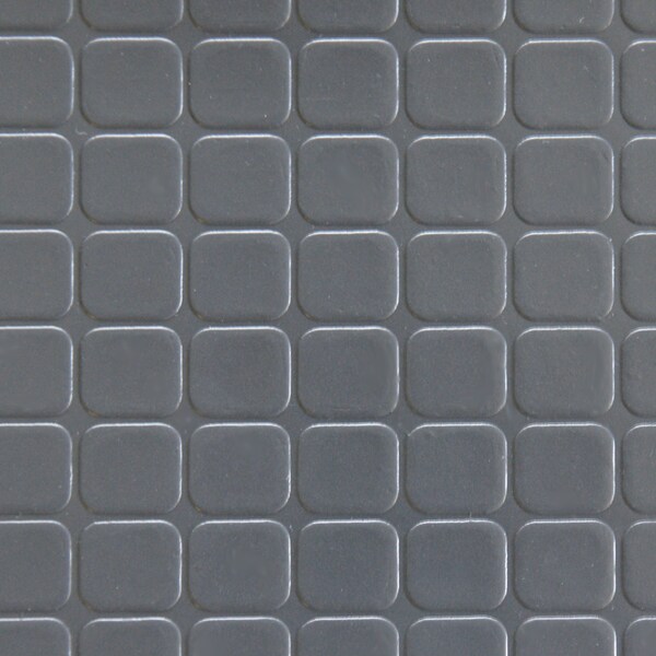 Rubber-Cal "Block-Grip" Vinyl Flooring Rolls - 2 mm x 4 ft x 2 ft Roll - Dark Gray - 03-211