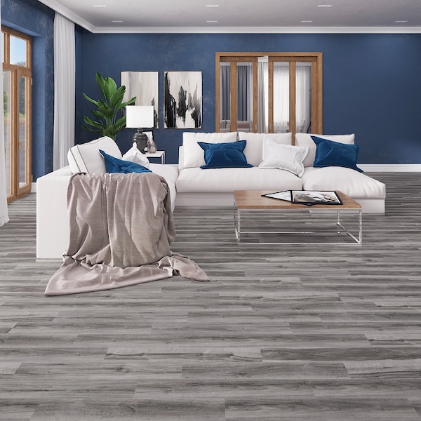 Lucida Surfaces LUCIDA SURFACES, BaseCore Kiln 6 in. x 36 in. 2mm 12MIL Peel & Stick Vinyl Plank (54 sq.ft), 36PK - BC-907