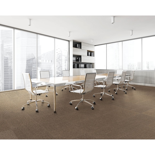 Mohawk Mohawk Basics 24 x 24 Carpet Tile SAMPLE with EnviroStrand PET Fiber in Earth Tone - EB300-869