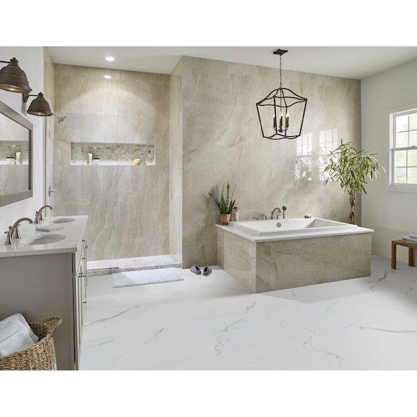 Msi Xl Trecento - Calacatta Serra 18.98 In. W X 36.22 In. L Click Lock Luxury Vinyl Plank Flooring, 6PK - ZOR-LVR-XL-0172