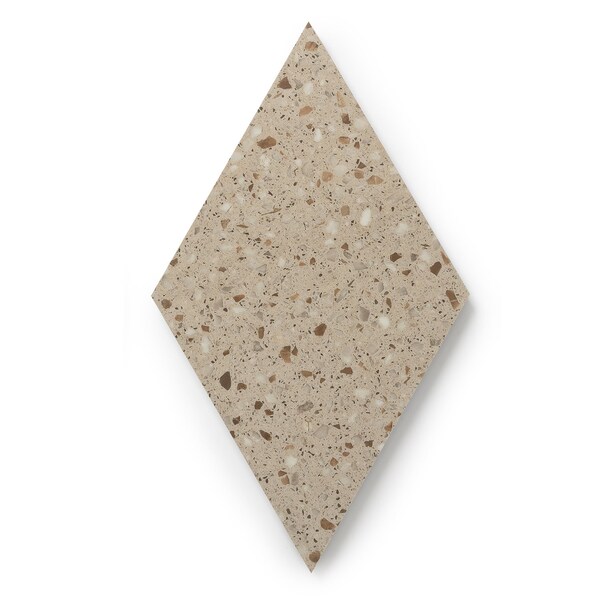 Lucida Surfaces LUCIDA SURFACES, MosaiCore Desert Rock  Rhombus 9.75 in. x17 in. 3mm 28MIL Glue Down Luxury Vinyl Tiles , 99PK - SC-4255PLT