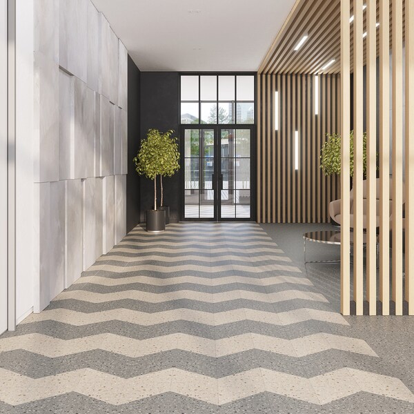 Lucida Surfaces LUCIDA SURFACES, MosaiCore Desert Rock  Rhombus 9.75 in. x17 in. 3mm 28MIL Glue Down Luxury Vinyl Tiles , 99PK - SC-4255PLT