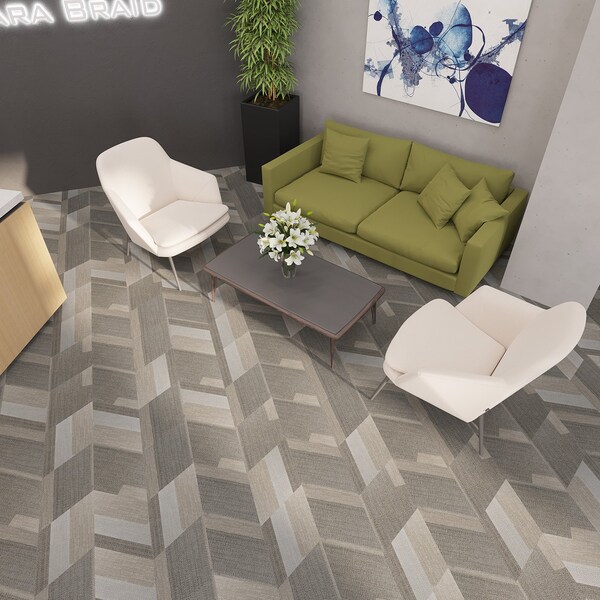 Lucida Surfaces LUCIDA SURFACES, MosaiCore Sahara Braid  Rhombus 9.75 in. x17 in. 3mm 28MIL Glue Down Luxury Vinyl Tiles , 99PK - SC-4208PLT