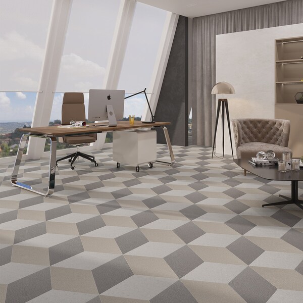 Lucida Surfaces LUCIDA SURFACES, MosaiCore Seashell Braid  Rhombus 9.75 in. x17 in. 3mm 28MIL Glue Down Luxury Vinyl Tiles , 99PK - SC-4201PLT