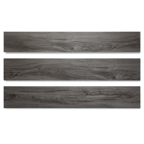 Lucida Surfaces LUCIDA SURFACES, GlueCore Harbor Gray 7 5/16 in. x48 in. 3mm 22MIL Glue Down Luxury Vinyl Planks , 60PK - GC-313PLT