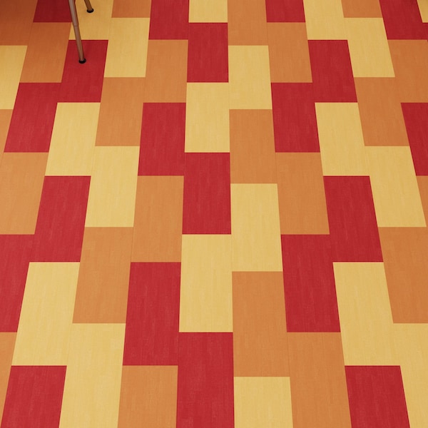 Lucida Surfaces LUCIDA SURFACES, FabCore Poppy 12 in. x24 in. 3mm 28MIL Glue Down Luxury Vinyl Tiles , 60PK - FC-3301PLT