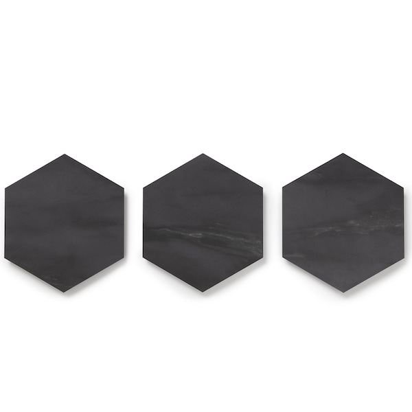 Lucida Surfaces LUCIDA SURFACES, MosaiCore Meteorite Hexagon 8.8 in. x10.375 in. 3mm 28MIL Glue Down Luxury Vinyl Tiles , 25PK - SC-4157