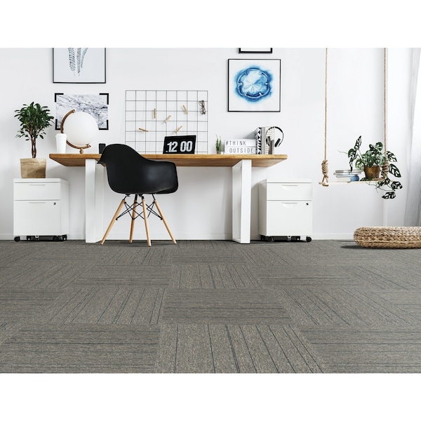 Mohawk Mohawk Basics 24 x 24 Carpet Tile SAMPLE with EnviroStrand PET Fiber in Dime - EB301-959