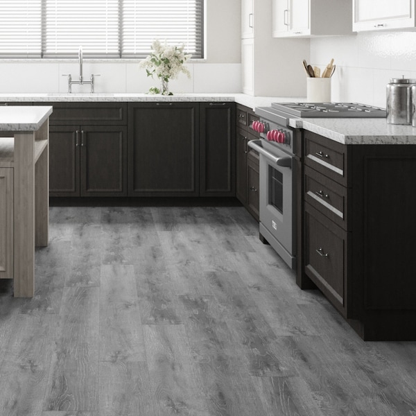 Lucida Surfaces LUCIDA SURFACES, MaxCore Andesite 7 5/16 in. x48 in. 5.8mm 22MIL Interlocking Luxury Vinyl Planks , 45PK - MC-507PLT