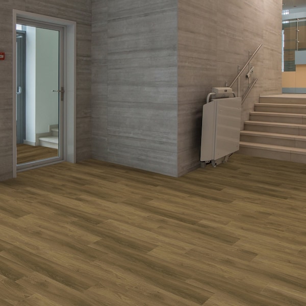 Lucida Surfaces LUCIDA SURFACES, GlueCore Greywood 7 5/16 in. x48 in. 3mm 22MIL Glue Down Luxury Vinyl Planks , 60PK - GC-319PLT