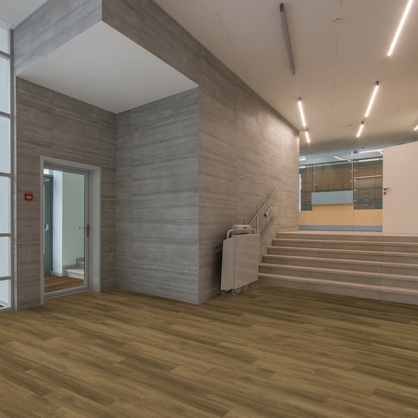 Lucida Surfaces LUCIDA SURFACES, GlueCore Greywood 7 5/16 in. x48 in. 3mm 22MIL Glue Down Luxury Vinyl Planks , 60PK - GC-319PLT