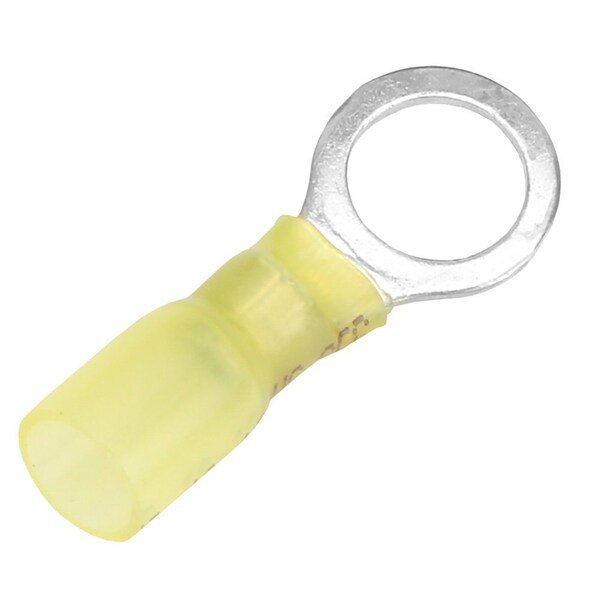 Terminal de anillo termocontraíble Pacer 12-10 AWG - Tamaño de perno de 3/8 pulgadas - Paquete de 25 unidades - TE10-38R-25