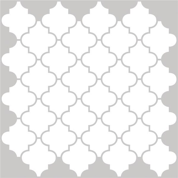 Inhome InHome NH2360 Quatrefoil Peel & Stick Backsplash Tiles - White & Gray - NH2360