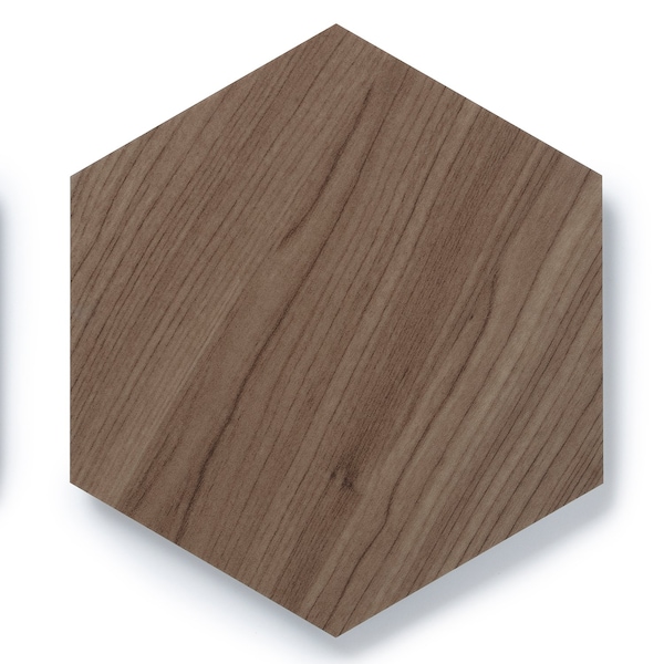 Lucida Surfaces LUCIDA SURFACES, MosaiCore Hickory Hexagon 8.8 in. x10.375 in. 3mm 28MIL Glue Down Luxury Vinyl Tiles , 99PK - SC-4163PLT