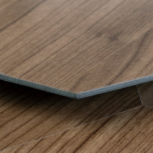 Lucida Surfaces LUCIDA SURFACES, MosaiCore Hickory Hexagon 8.8 in. x10.375 in. 3mm 28MIL Glue Down Luxury Vinyl Tiles , 99PK - SC-4163PLT