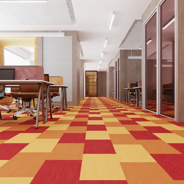 Lucida Surfaces LUCIDA SURFACES, FabCore Daffodil 12 in. x 24 in. 3mm 28MIL Glue Down Luxury Vinyl Tiles (36 sq.ft), 18PK - FC-3308