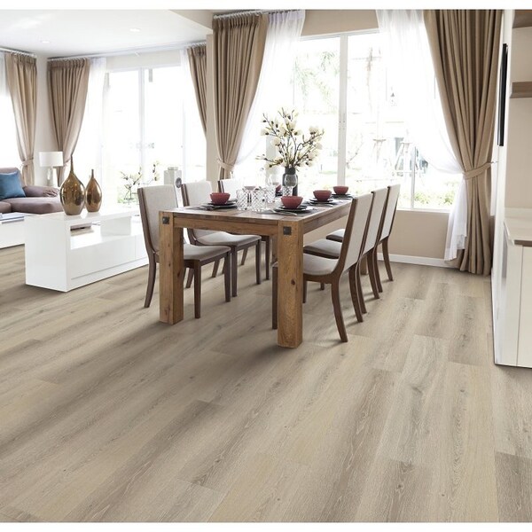 Healthier Choice Flooring Laminate Flooring Plank, 4-Sided Bevel Profile, Wood, Lakeview, 48 in L, 7.7 in W, 10PK - HCL803C03