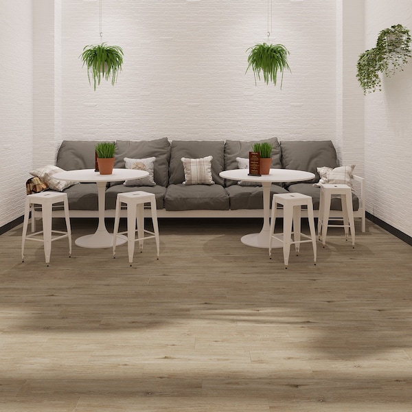 Lucida Surfaces LUCIDA SURFACES, PresCore Straw 6 in. x 36 in. 2mm 12MIL Glue Down Luxury Vinyl Planks (54 sq.ft per case), 36PK - PC-1106