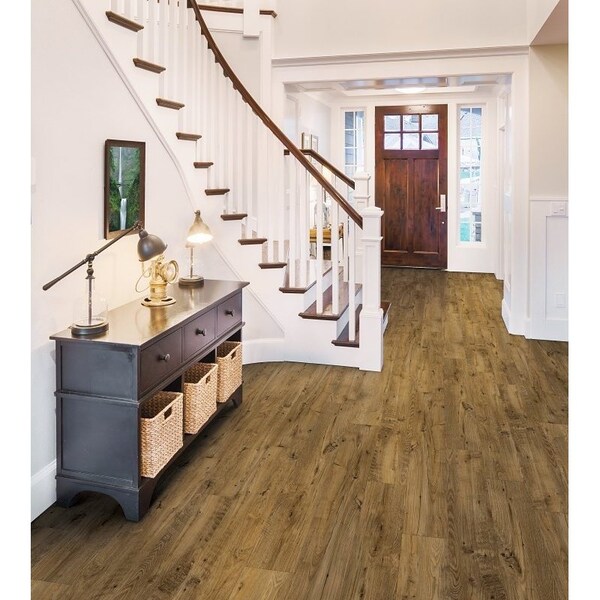 Healthier Choice Flooring Laminate Flooring Plank, 4-Sided Bevel Profile, Wood, Town Mill, 48 in L, 7.7 in W, 10PK - HCL803C05