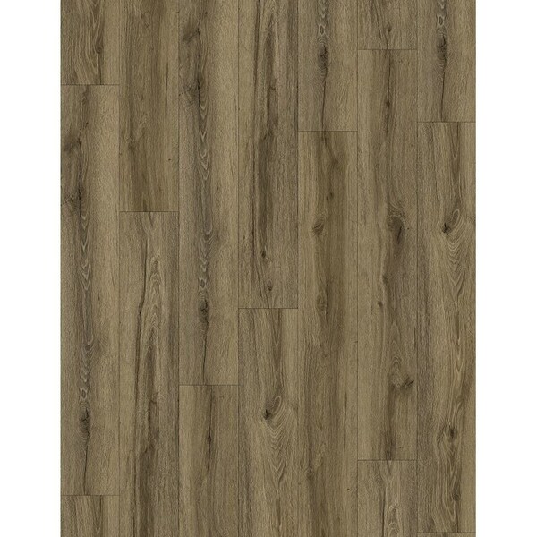 Proselect Design ProFloor Flooring Plank, 60 in L, 9 in W, Stone Plastic Composite/Vinyl, Smoky Brown, 5PK - PF905