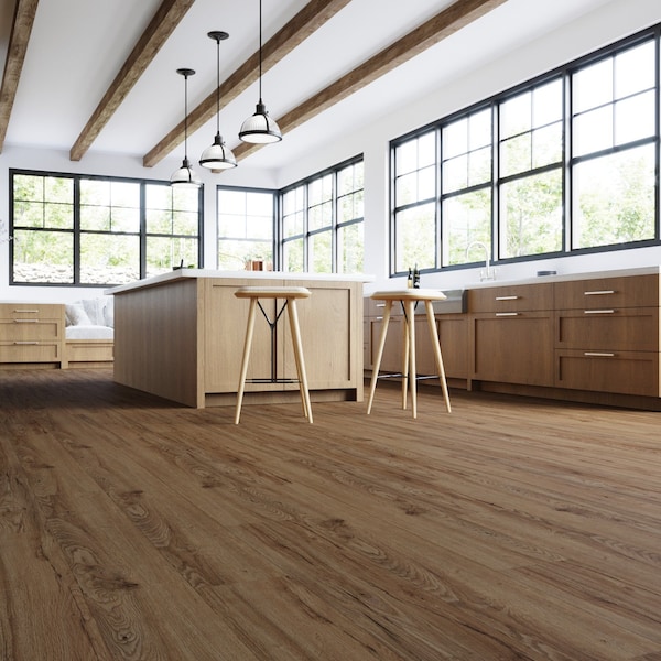 Lucida Surfaces LUCIDA SURFACES, MaxCore Pioneer Oak 7 5/16 in. x48 in. 5.8mm 22MIL Interlocking Luxury Vinyl Planks , 45PK - MC-511PLT