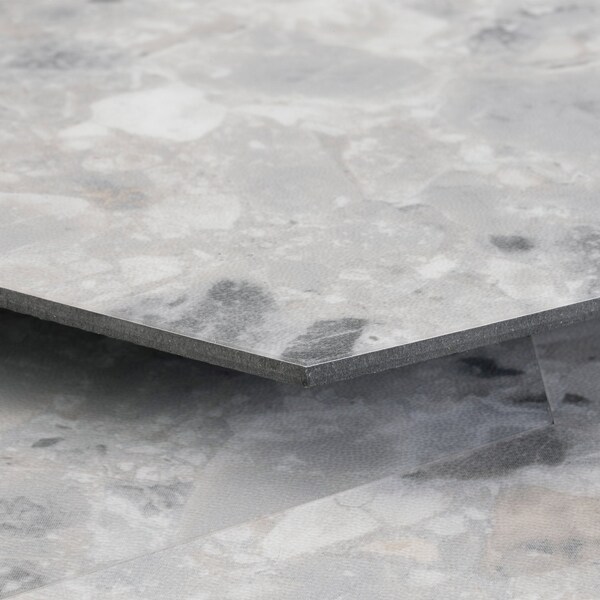 Lucida Surfaces LUCIDA SURFACES, MosaiCore Bone Quartz Hexagon 8.8 in. x10.375 in. 3mm 28MIL Glue Down Luxury Vinyl Tiles , 99PK - SC-4154PLT