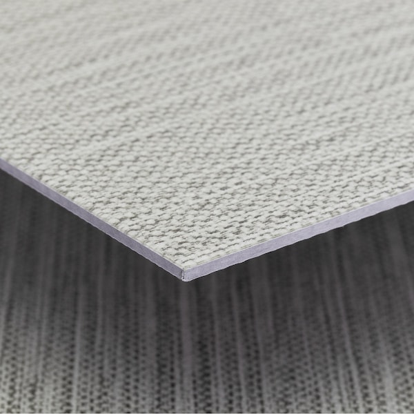 Lucida Surfaces LUCIDA SURFACES, FabCore Silver Knit 12 in. x24 in. 3mm 28MIL Glue Down Luxury Vinyl Tiles , 60PK - FC-3702PLT