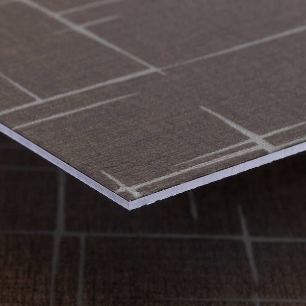Lucida Surfaces LUCIDA SURFACES, FabCore Bronze Deco 12 in. x24 in. 3mm 28MIL Glue Down Luxury Vinyl Tiles , 60PK - FC-3803PLT