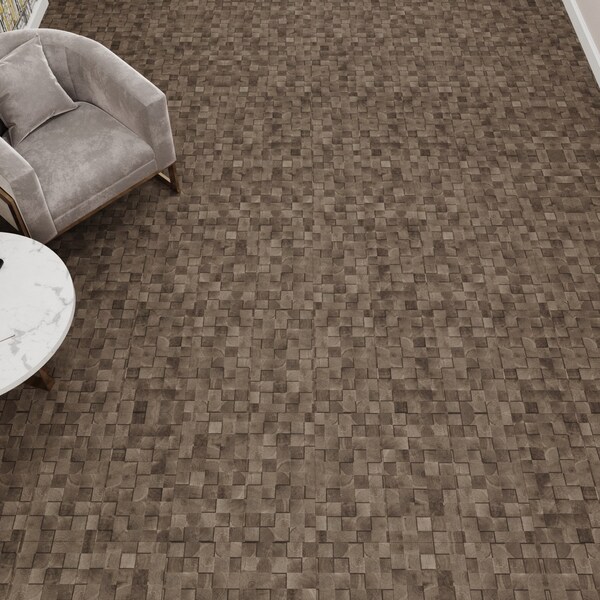 Lucida Surfaces LUCIDA SURFACES, FabCore Oak Block 12 in. x24 in. 3mm 28MIL Glue Down Luxury Vinyl Tiles , 60PK - FC-3502PLT