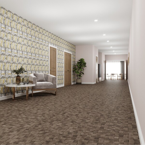 Lucida Surfaces LUCIDA SURFACES, FabCore Oak Block 12 in. x24 in. 3mm 28MIL Glue Down Luxury Vinyl Tiles , 60PK - FC-3502PLT