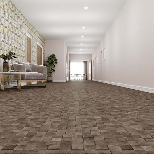 Lucida Surfaces LUCIDA SURFACES, FabCore Oak Block 12 in. x24 in. 3mm 28MIL Glue Down Luxury Vinyl Tiles , 60PK - FC-3502PLT