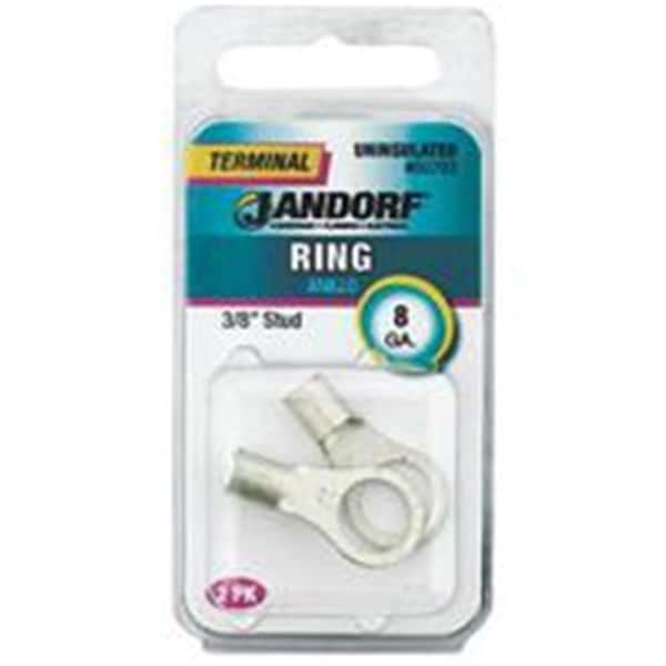 Anillo para terminales Jandorf de 8 unidades, sin aislante de nylon de 3/8 60793 - 3399771.