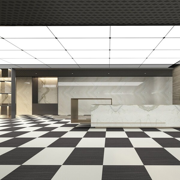 Lucida Surfaces LUCIDA SURFACES, FabCore Iron Weave 12 in. x24 in. 3mm 28MIL Glue Down Luxury Vinyl Tiles , 60PK - FC-3606PLT