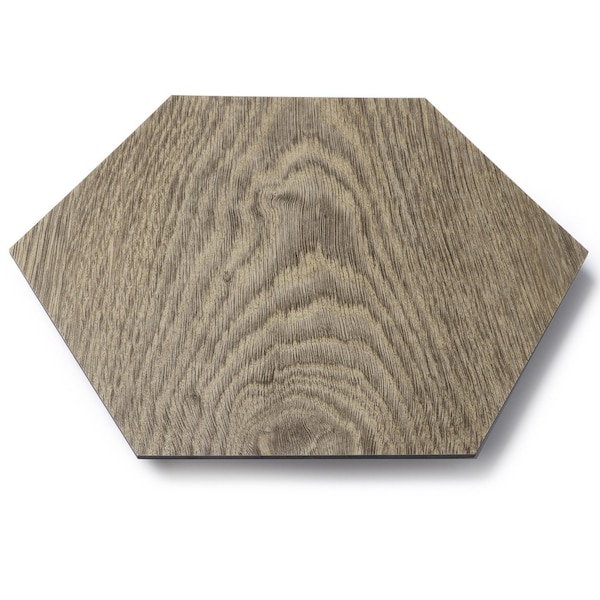 Lucida Surfaces LUCIDA SURFACES, MosaiCore Heritage Oak Hexagon 8.8 in. x10.375 in. 3mm 28MIL Glue Down Luxury Vinyl Tiles , 99PK - SC-4162PLT