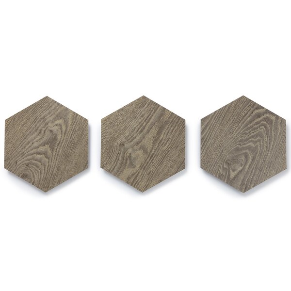 Lucida Surfaces LUCIDA SURFACES, MosaiCore Heritage Oak Hexagon 8.8 in. x10.375 in. 3mm 28MIL Glue Down Luxury Vinyl Tiles , 99PK - SC-4162PLT