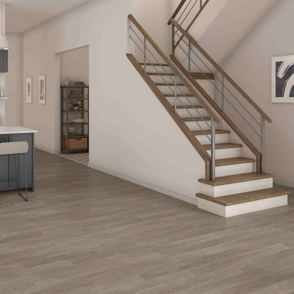 Daltile Daltile Cyrose Coastal Grey 6 in. x 48 in. Glue Down Luxury Vinyl Flooring, 27PK - CY31648GD1P