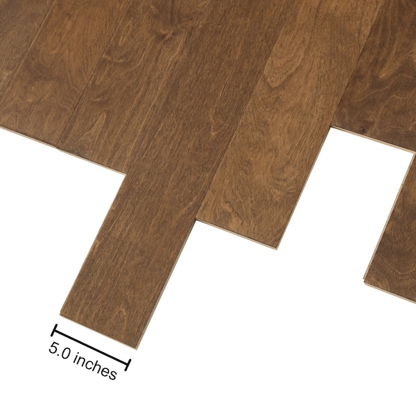 Mohawk Basics Natural Engineered Wood w/ Long-lasting Finish in Caf Birch, 5 in. x 12-48 in. - LFW02-99