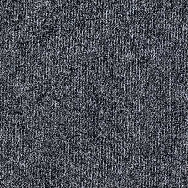 Zoro Select Carpet Tile, 19-11/16in. L, Navy, PK20 - 31HL68