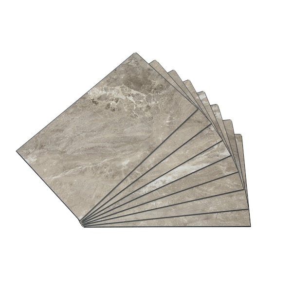 Palisade Vinyl Wall Tile 25.6"L x 14.8"W in Venetian Marble (Carton of 8) - 53011