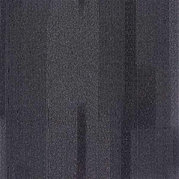 Zoro Select Carpet Tile, 19-11/16in. L, Charcoal, PK20 - 31HL83